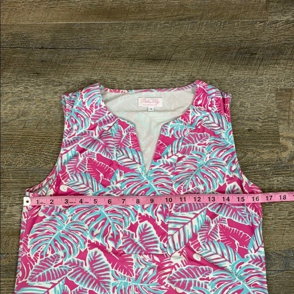 Pink Lily Beautiful Bright Pink & Teal Dress Smal - Picture 7 of 8